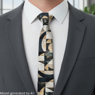 Corbata geométrica moderna de mediados de siglo