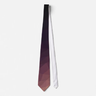 Corbata geométrica moderna rosa/violeta/negro par