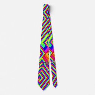 Corbata geométrica psicodélica del modelo del