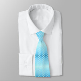 Corbata Geométrico de color azul ocmbre y melaza de bonito