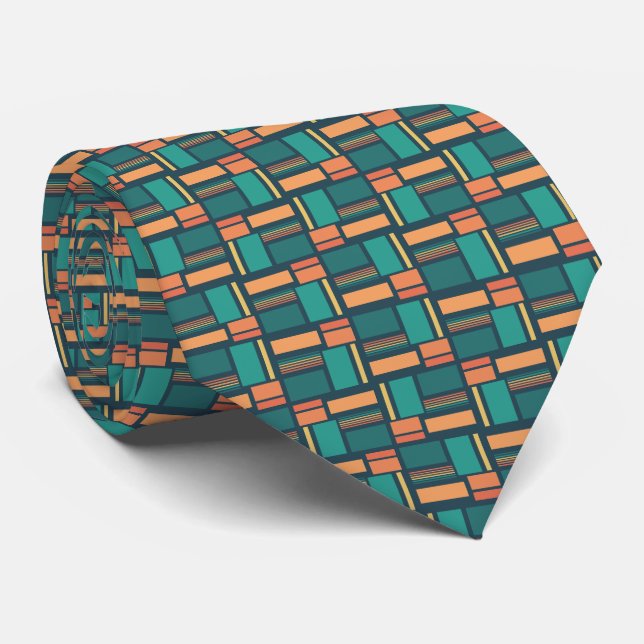 Corbata Geométrico Moderno (Enrollado)
