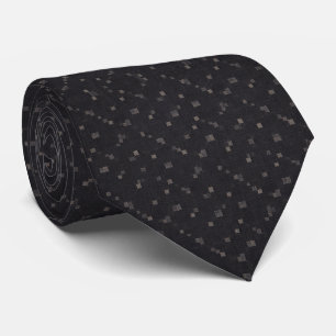 Corbata Geométrico Moderno Gris Carbón