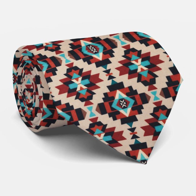 Corbata Geométrico Nativo Americano (Enrollado)