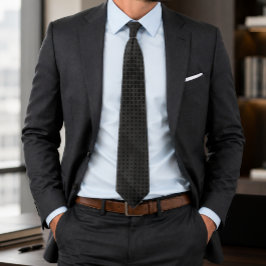 Corbata Geométrico negro elegante