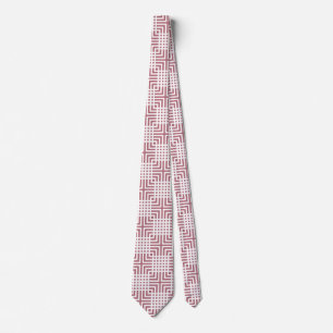 Corbata Geométrico Rosa Gold Classic