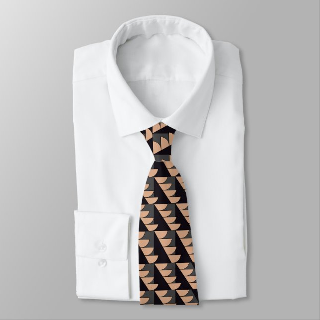Corbata Geométrico triangular semicírculo geométrico (Atado)