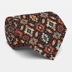 Corbata Geométrico tribal del suroeste americano nativo