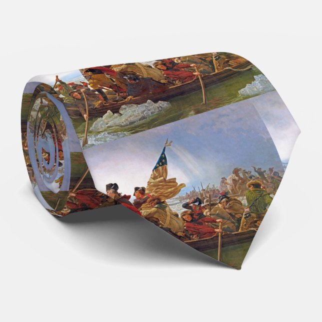 Corbata George Washington que cruza el Delaware (Enrollado)
