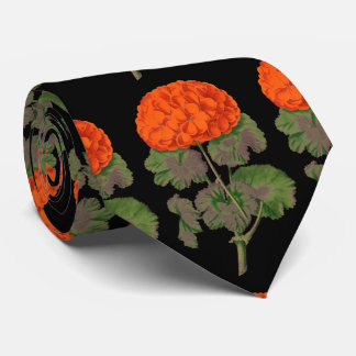 Corbata geranios vintage - floral audaz