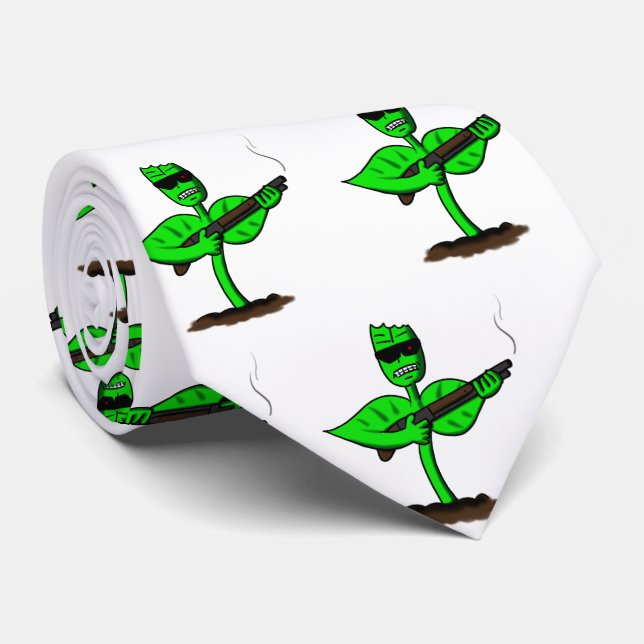 Corbata Germinator cyborg personalizado divertido (Enrollado)