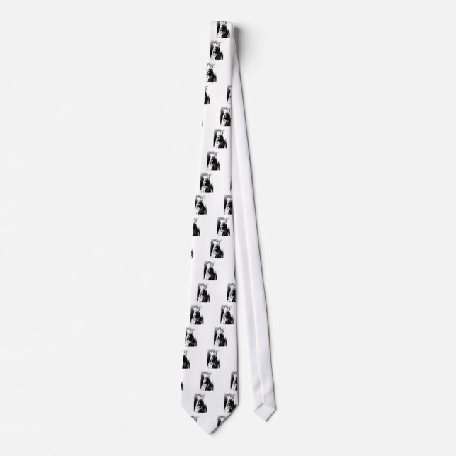 Corbata Gerónimo en blanco y negro (Anverso)