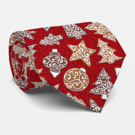 Corbata Gingerbread Cookies Navidades Red Elegant