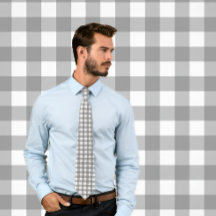 Gingham Gray en franjas blancas