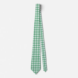 Corbata Gingham Verde Menta