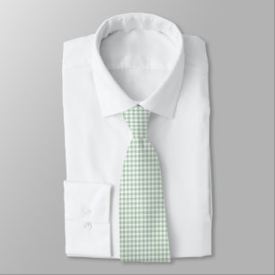 Corbata Gingham Verde Salvia