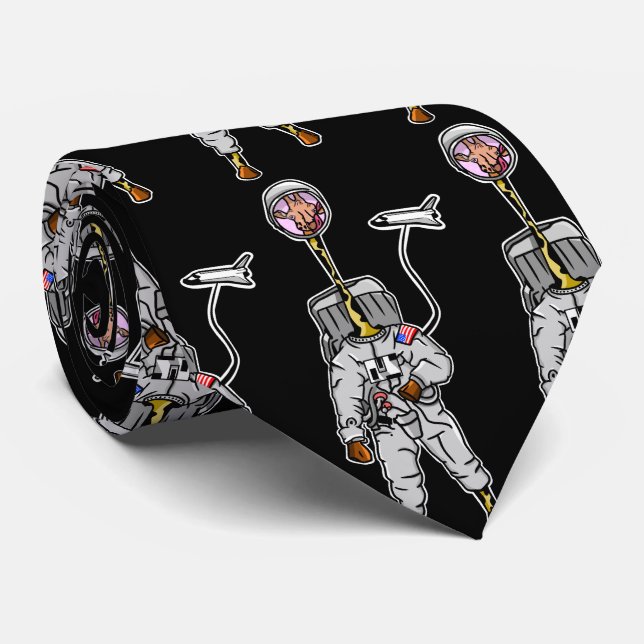 Corbata Girafa en astronauta divertida del espacio (Enrollado)