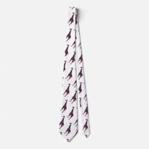 Corbata Giraffe Hot Pink and Black Silhouette