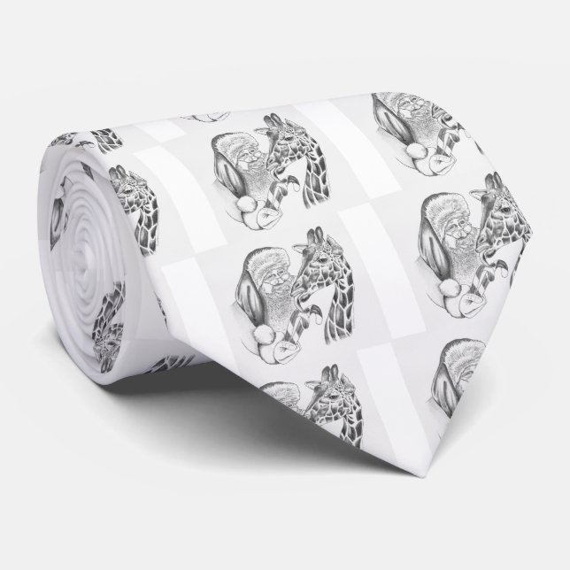 Corbata Giraffe y Santa navidades (Enrollado)