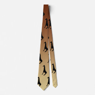 Corbata Giraffes Silhouette