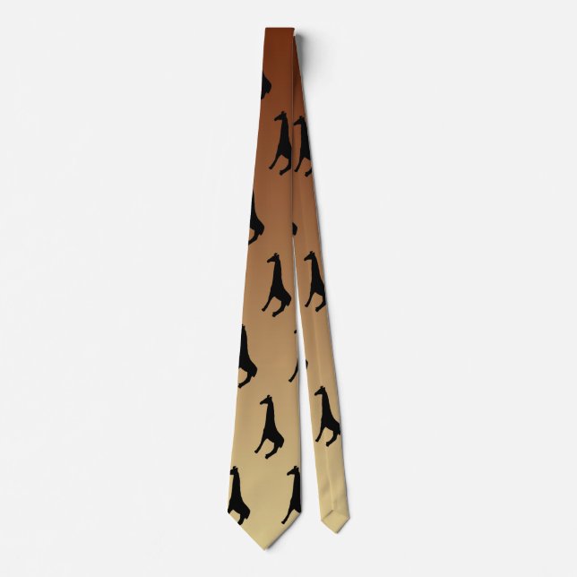 Corbata Giraffes Silhouette (Anverso)