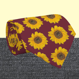 Corbata girasol en burgundy no2