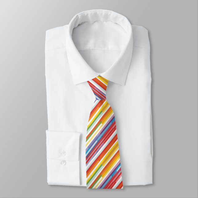 Corbata Giro de banda arco iris (Atado)