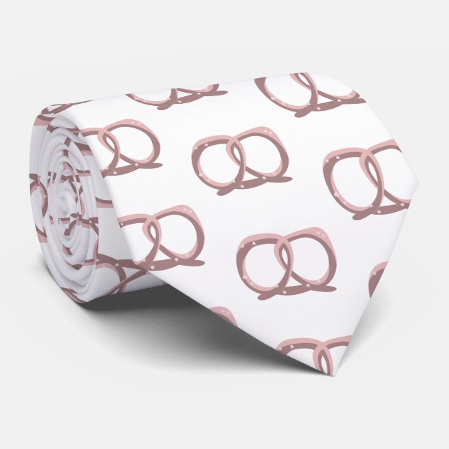 Corbata Giro de Pretzel Salado Rosa (Enrollado)