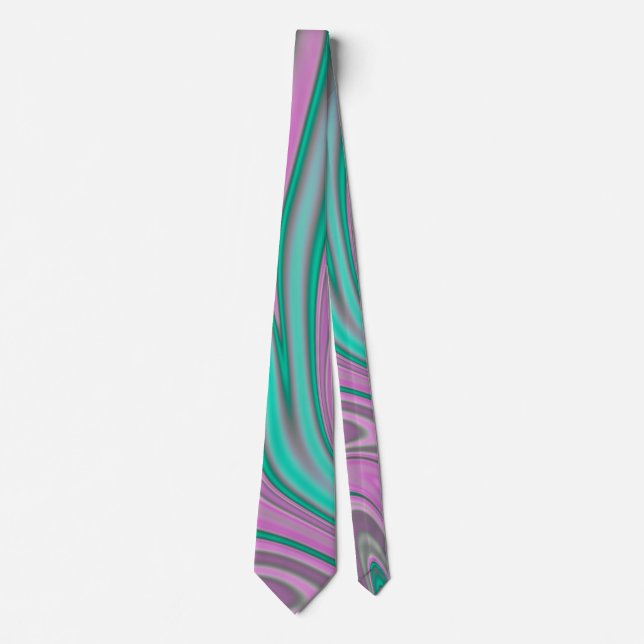 Corbata Giro Holográfico Púrpura y Verde (Anverso)