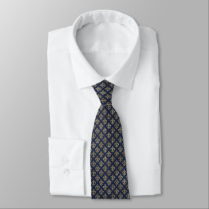 Corbata Glam Gold Fleur de Lis
