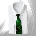 Corbata Glam Green Gold Geométrico<br><div class="desc">Patrón geométrico verde y oro.</div>