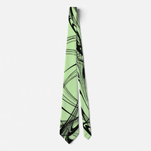 Corbata Glen de helecho negro y verde