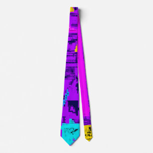 Corbata Glitch tech abstract pattern tie