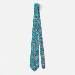 Corbata Glitter azul acuático brillante