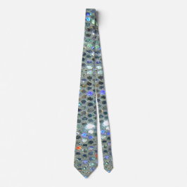 Corbata Glitzy Purpurina Sparkly Silver Bling