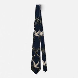 Corbata "Global Peace & Unity - Elegant Doves and Olive Br