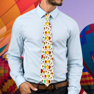 Corbata Globo aerostático rojo amarillo Nuevo México Zia