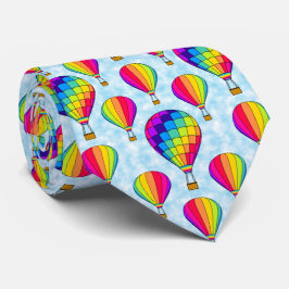 Corbata Globos de aire caliente con arco iris