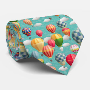 Corbata globos de aire caliente de azulejos frescos