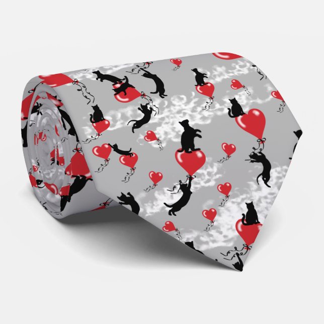 Corbata Globos rojos voladores (Enrollado)