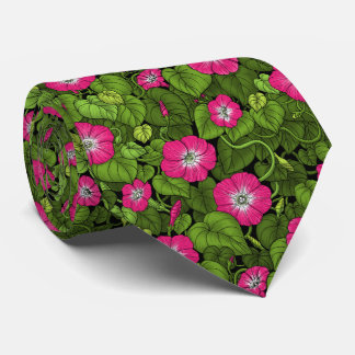 Corbata Gloria matutina en rosa y verde