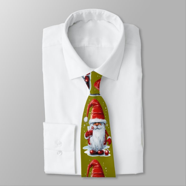 Corbata Gnome Nórdico Con Un Vaso De Jugo De ‎ Pomegranada (Atado)