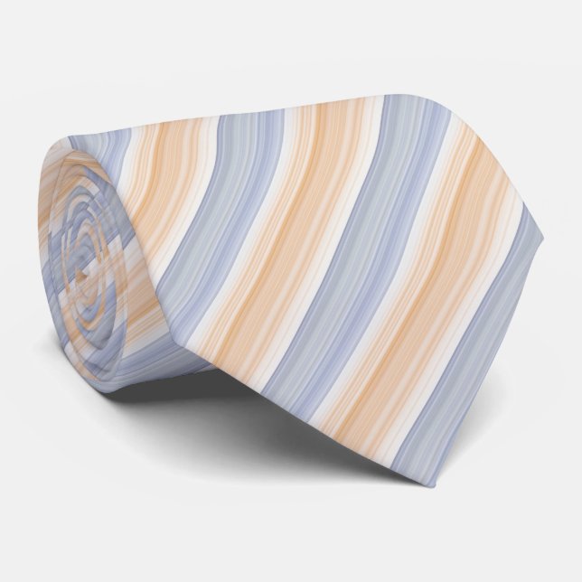 Corbata Gold and Blue Striped Pattern (Enrollado)