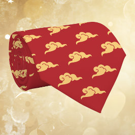 Corbata Gold Auspicious Clouds Yunwen Red Lunar New Year
