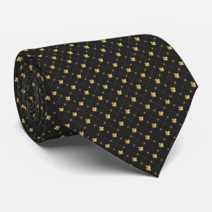 Corbata Gold Four Leaf Clover