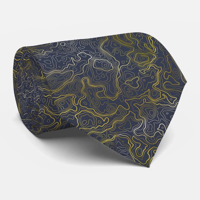 Corbata  Gold Topography Neck Tie (Enrollado)