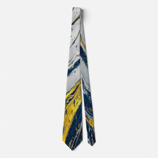 Corbata Golden liquid with blue tones (Anverso)