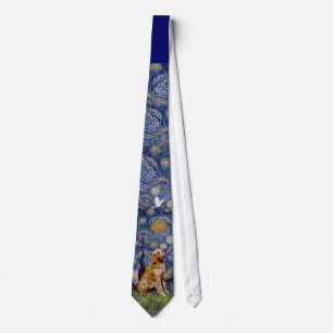 Corbata Golden Retriever 1 en Noche estrellada