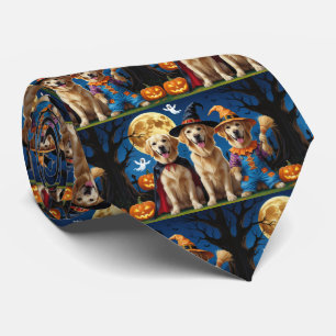 Corbata Golden Retriever Dogs Pumpkin Halloween Funny
