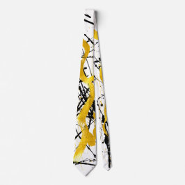 Corbata Golden strokes with black ink
