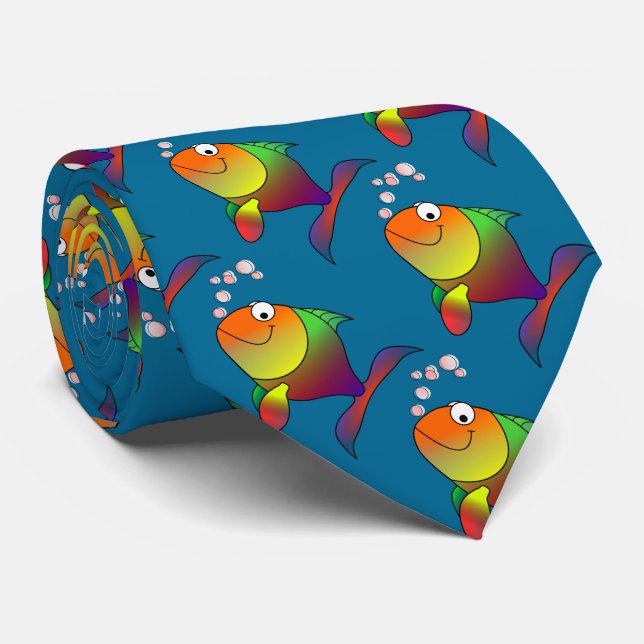 Corbata Goldfish alegre en el mar (Enrollado)